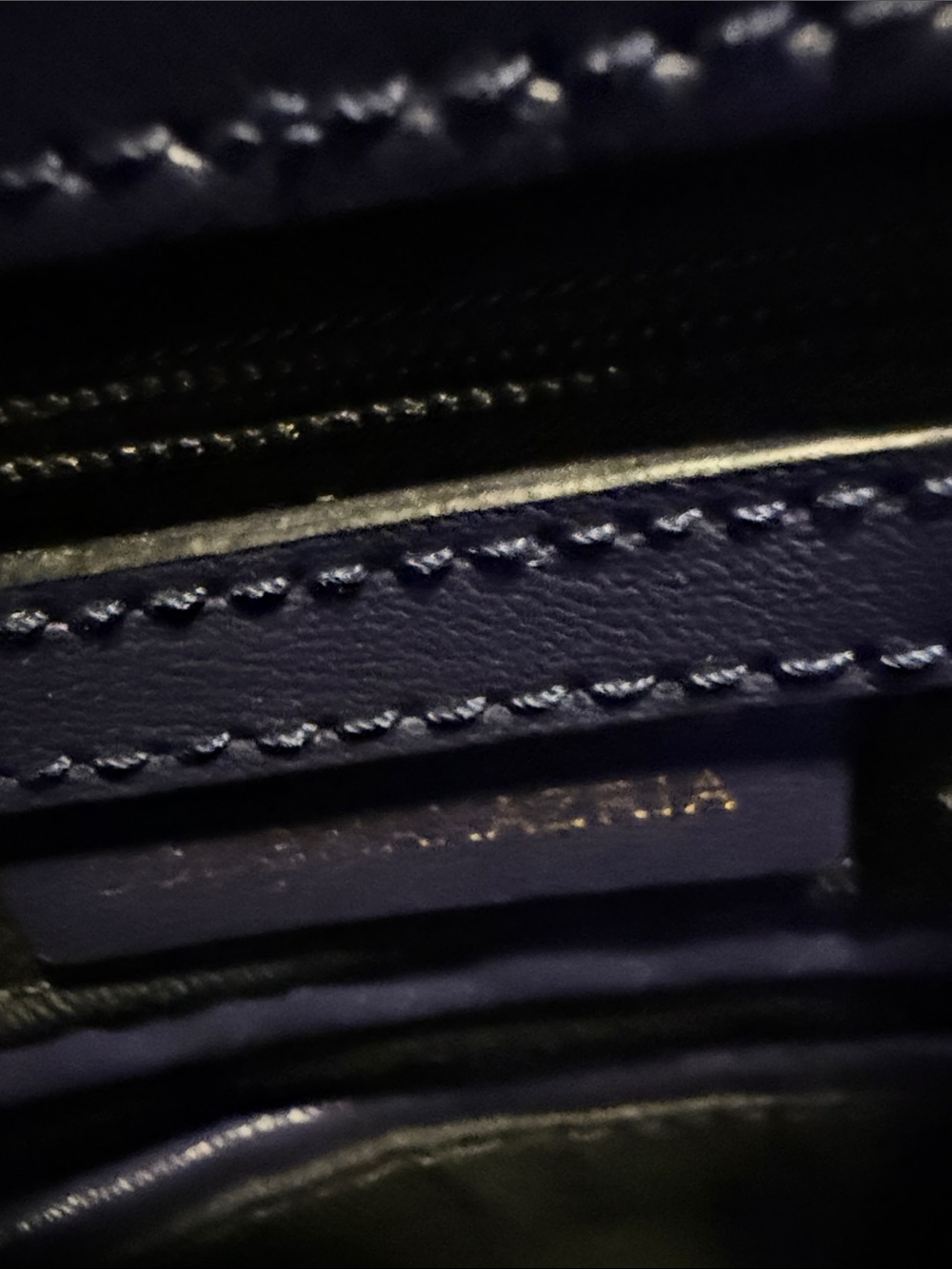 BCBGMaxAzria Navy Leather Structured Tote - Picture 2 of 11